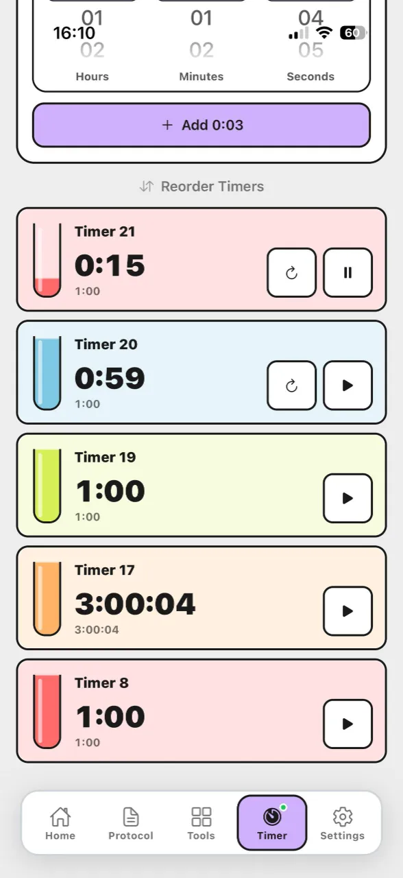 Lab Laps multi timer screenshot