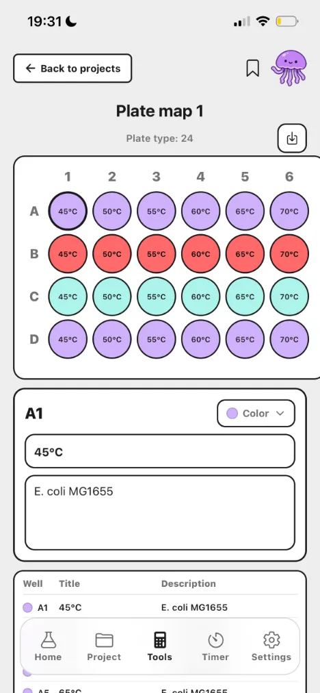 Lab Laps plate labelling tool screenshot